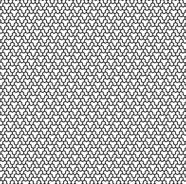 Geométrico Abstracto Vector Hexagonal Sin Costuras Fondo Blanco Negro Adorno — Archivo Imágenes Vectoriales