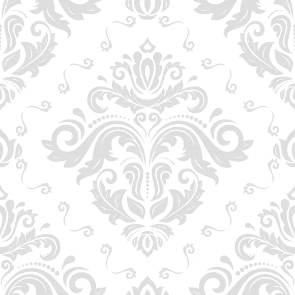 Classic Seamless Vector Pattern Damask Orient Ornament Classic Vintage Light — Stock Vector