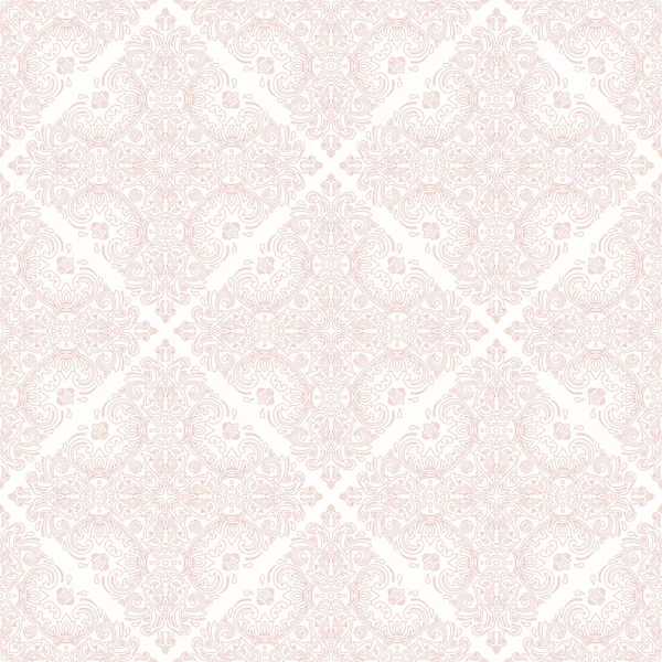 Orient Vector Classic Light Pink Pattern Seamless Abstract Background Vintage — Stock Vector
