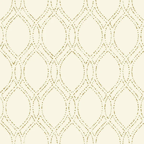 Seamless Vector Ornament Modern Wavy Background Geometric Golden Modern Pattern — Stock Vector