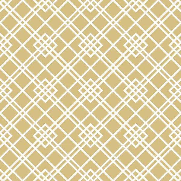 Vector Abstracto Geométrico Inconsútil Patrón Amarillo Blanco Con Rombos Adorno — Archivo Imágenes Vectoriales