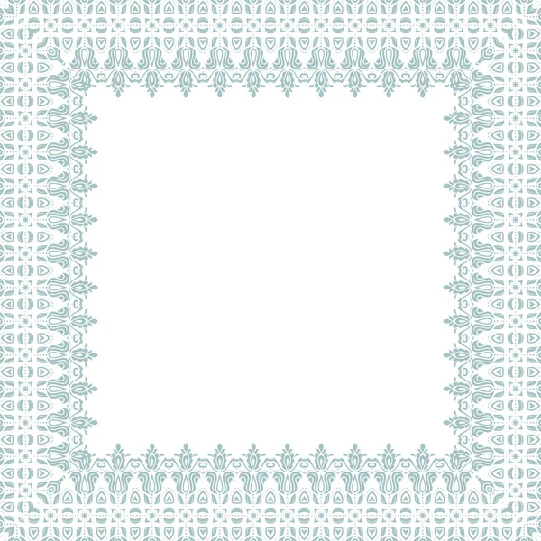 Classic Vector Vintage Square Frame Arabesques Orient Elements Abstract Ornament — ストックベクタ