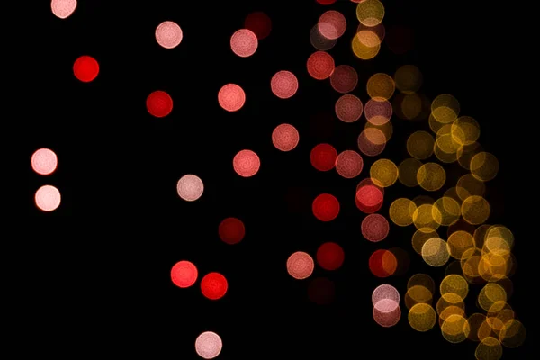 Out Focus Bokeh Balls Colorful Led Light Dark Background Diwali — Fotografia de Stock