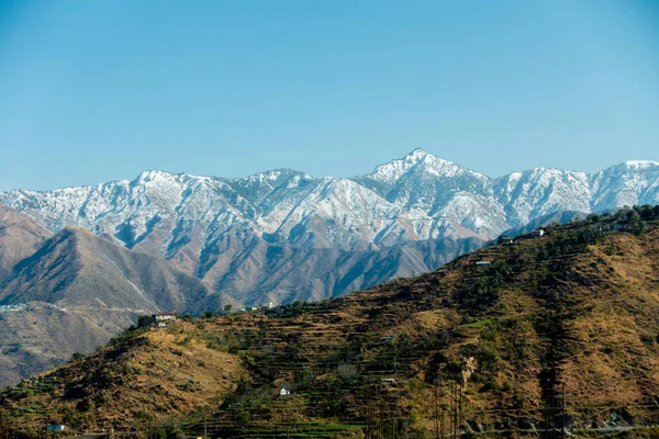 Beautiful Shot Snow Covered Mountains Nag Tibba Jaunpur District Tehri — 图库照片