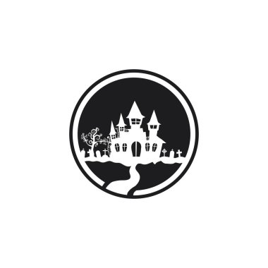 Helloween tebrik kartı ve poster partisi için vektör simgesi İmza ve sembollü kavram illüstrasyonunu imzala