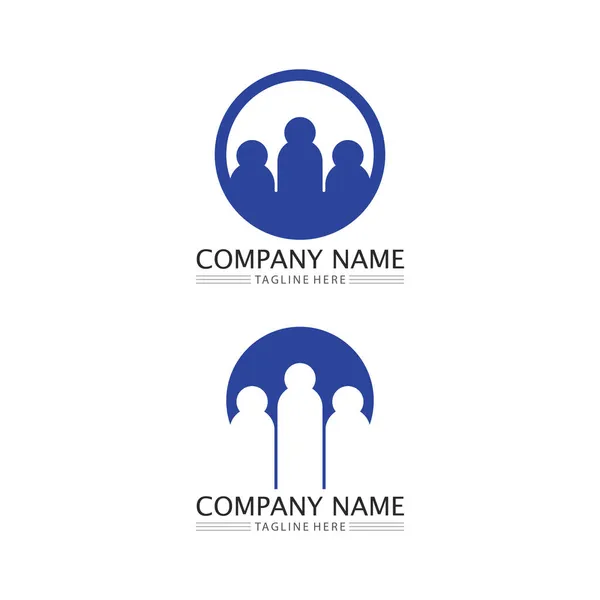 Mensen Logo Team Succes Mensen Werken Groep Gemeenschap Groep Bedrijf — Stockvector