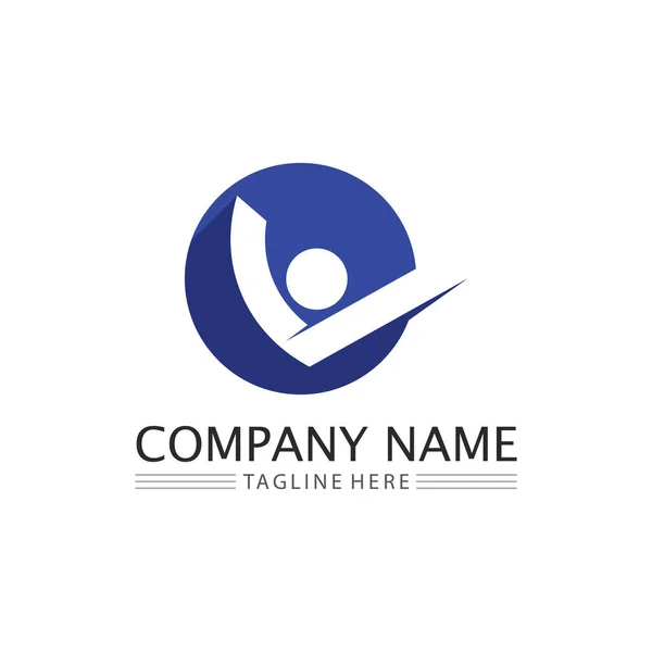 Personnes Icône Groupe Travail Logo Communautaire Illustration Vectorielle — Image vectorielle