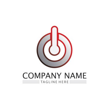 güç vektörü, flaş ogo ve yıldırım ve ikon elektrik illüstrasyon şablonu tasarımı 