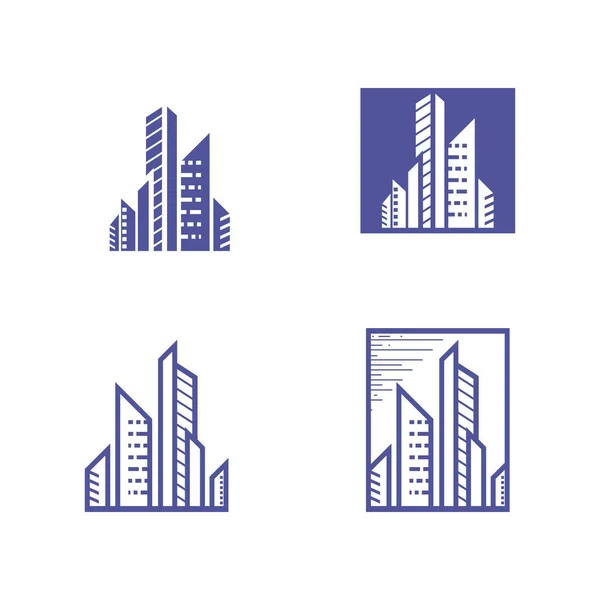 Logotipo Casa Del Edificio Logotipo Casa Arquitectura Icono Residencia Ciudad — Vector de stock