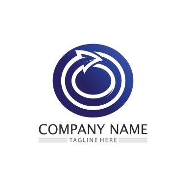 O logo İş Teknolojisi Çemberi logosu ve sembolleri Vektör Tasarımı Grafiği