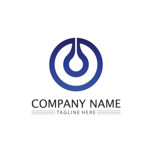 Логотип Логотип Коло Бізнес Технологій Логотип Символи Векторний Дизайн Графіка — стоковий вектор
