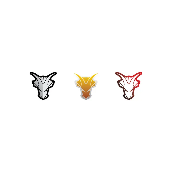 Dragon Design Logo Vektör Simgesi Çizim Logo Şablonu Fantezi Hayvanları — Stok Vektör