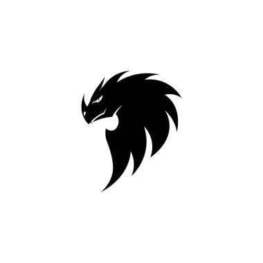 Dragon Design logo vektör simgesi çizim logo şablonu fantezi hayvanları