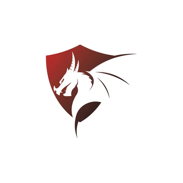 Dragón Diseño Logo Vector Icono Ilustración Diseño Logo Plantilla Fantasía — Vector de stock