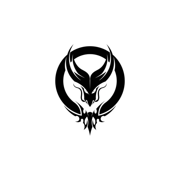 Dragon Design Logo Wektor Ikona Ilustracja Projekt Logo Szablon Fantasy — Wektor stockowy
