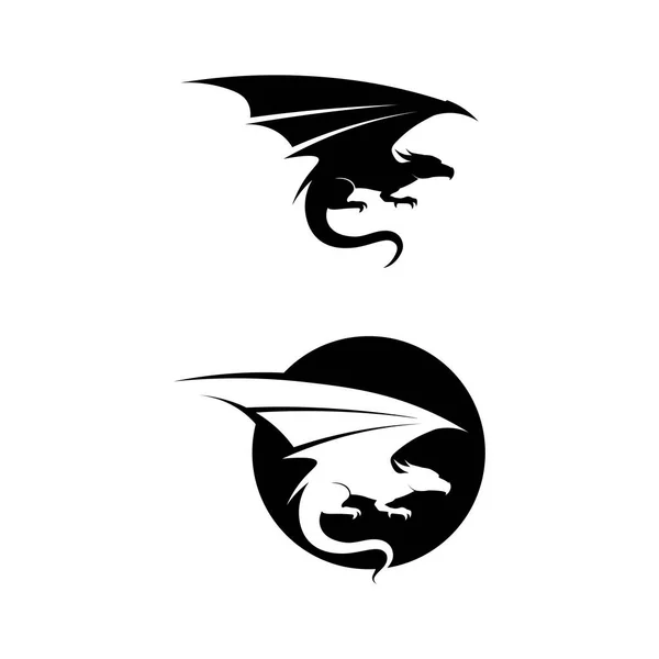 Dragon Design Logotyp Vektor Ikon Illustration Design Logotyp Mall Fantasi — Stock vektor