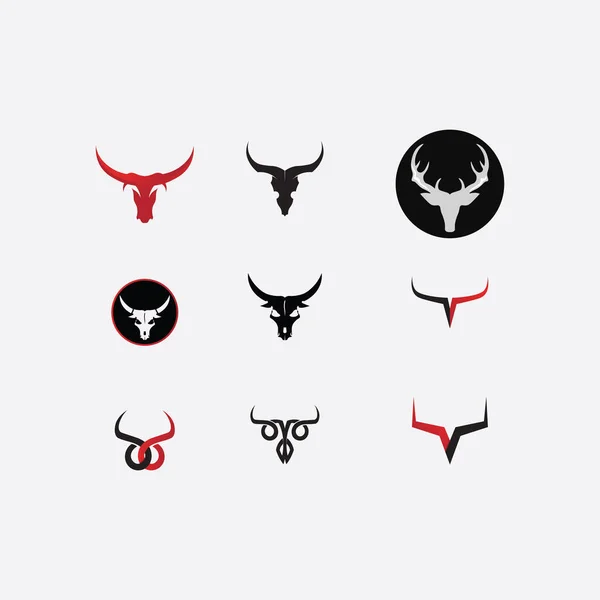 Bull Buffalo Head Cow Animal Mascot Logo Design Vector Sport — Stock Vector