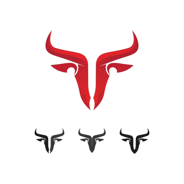Бык Буйвол Голову Коровье Животное Талисман Дизайн Логотипа Вектор Спортивных — стоковый вектор