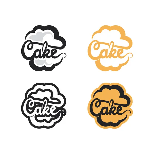 Pasteles Panadería Icono Logotipo Diseño Vector Alimentos Vector Pan Símbolo — Vector de stock
