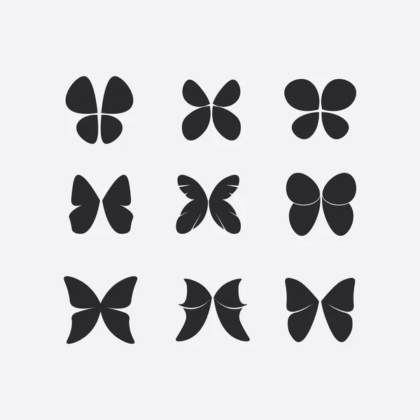 Διάνυσμα Πεταλούδα Εννοιολογική Απλή Πολύχρωμο Εικονίδιο Λογότυπο Εικονογράφηση Διανύσματος — Διανυσματικό Αρχείο