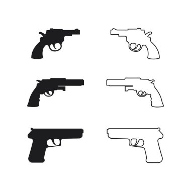 Silah logosu ve asker keskin nişancı vektör vurdu. 