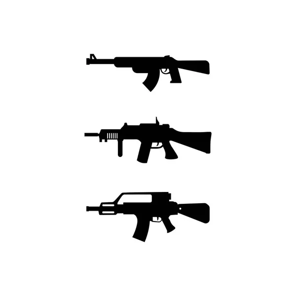 Gun Logo Och Armé Soldat Prickskytt Skott Vektor Design Illustration — Stock vektor