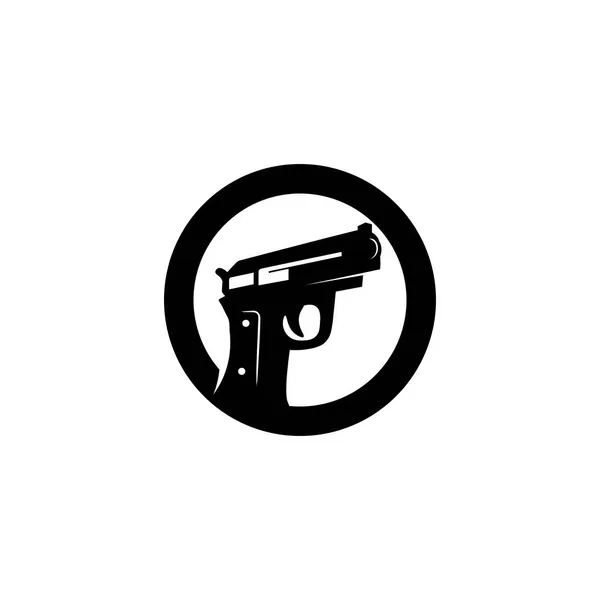 Pistola Logo Ejército Soldado Francotirador Disparo Vector Diseño Ilustración Militar — Archivo Imágenes Vectoriales