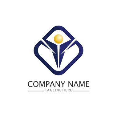 People Community, care group network ve sosyal simge tasarım şablonu