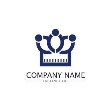 People Community, care group network ve sosyal simge tasarım şablonu