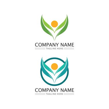 Topluluk logosu insanları çalışma ekibi ve iş vektör logosu ve tasarım grubu ailesi