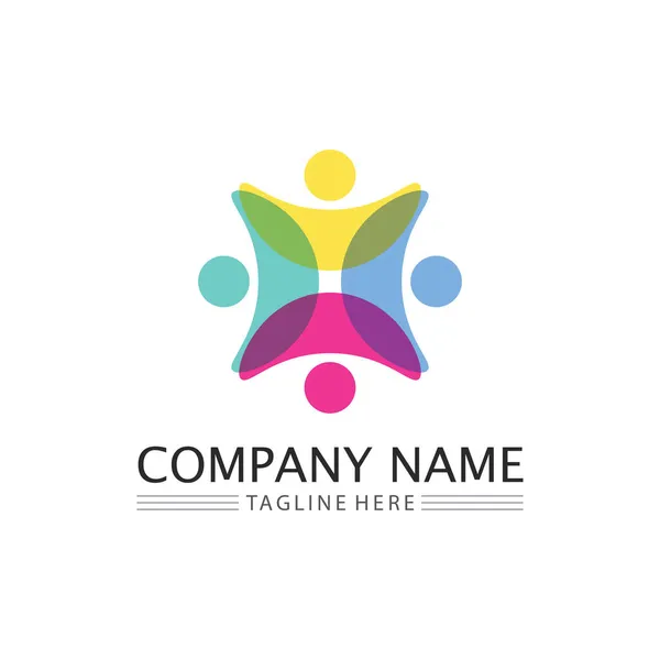 Halkın Logosu Ekibi Başarısı Çalışanlar Grup Topluluk Şirket Logosu Vektörü — Stok Vektör