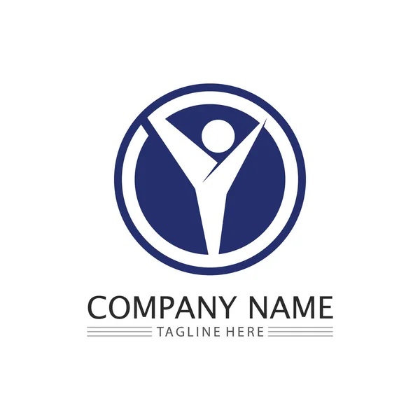 Logo Ludzi Zespół Sukces Ludzi Pracy Grupa Społeczność Grupa Firma — Wektor stockowy