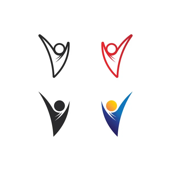 Люди Икона Работы Сообщество Группы Векторные Иллюстрации Дизайн Логотипа — стоковый вектор