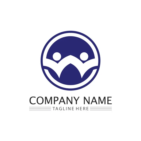 Personnes Icône Travail Groupe Communautaire Illustration Vectorielle Logo — Image vectorielle