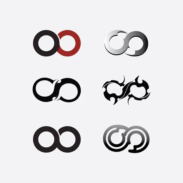 Infinity Design Illustration Icône Vectorielle Conception Modèle Logo — Image vectorielle
