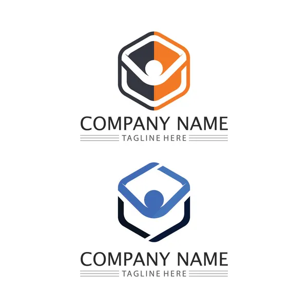 Mensen Logo Gemeenschap Ikoon Werkgroep Vector Illustratie Ontwerp — Stockvector