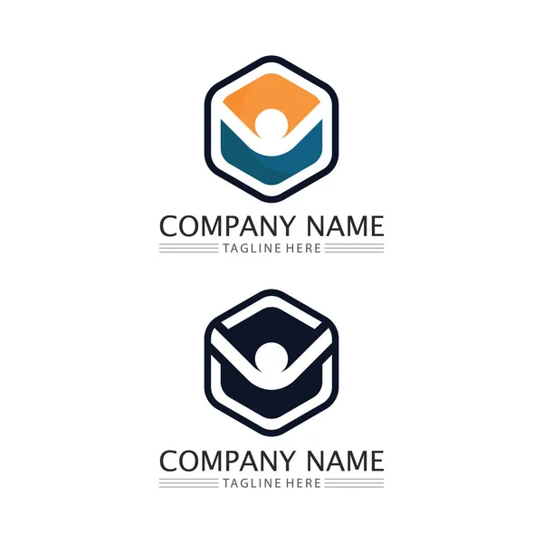 Logo Des Personnes Communauté Groupe Travail Icône Illustration Vectorielle — Image vectorielle