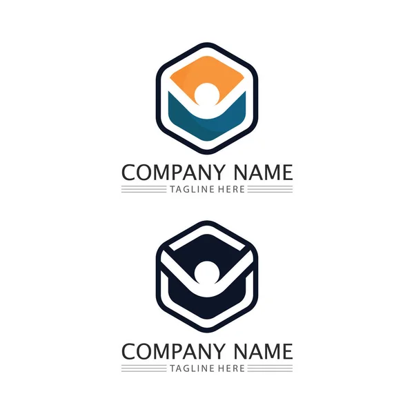 Mensen Logo Gemeenschap Ikoon Werkgroep Vector Illustratie Ontwerp — Stockvector