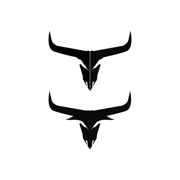 Bull Búfalo Cabeça Vaca Animal Mascote Logotipo Vetor Design Para — Vetor de Stock