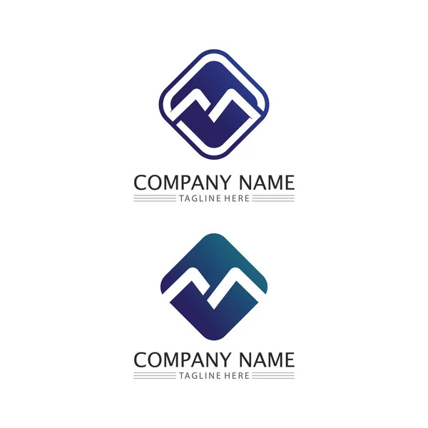 Letter Font Logo Template Vector 디자인 Business Identity — 스톡 벡터