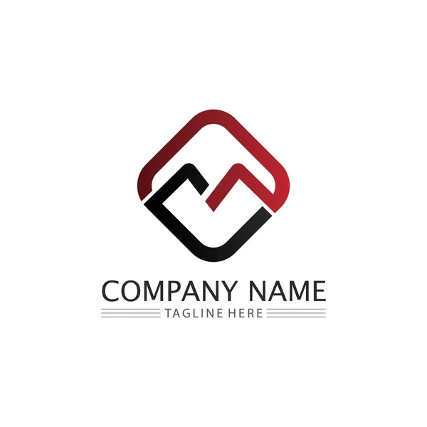 Carta Fonte Logo Template Vector Ilustração Design Logo Para Negócios —  Vetores de Stock