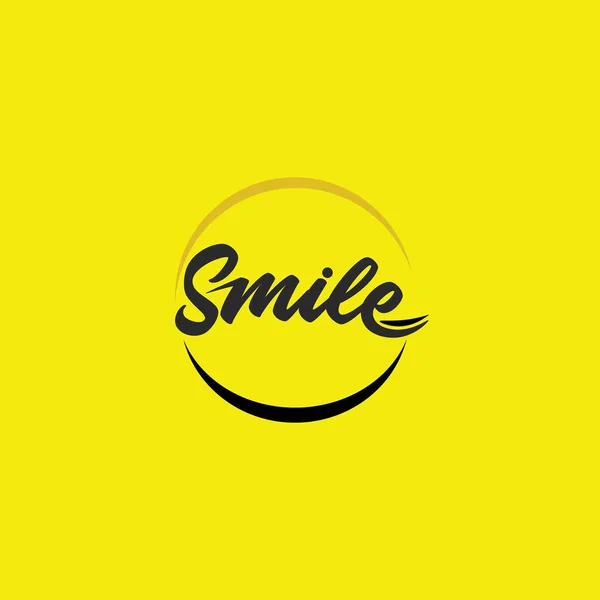 Icono Sonrisa Sonrisa Diseño Del Vector Del Logotipo Feliz Emoticono — Archivo Imágenes Vectoriales