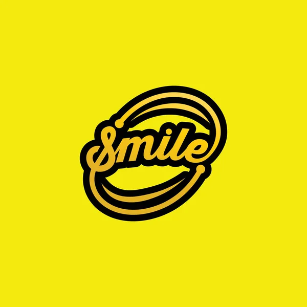 Icono Sonrisa Sonrisa Diseño Del Vector Del Logotipo Feliz Emoticono — Archivo Imágenes Vectoriales