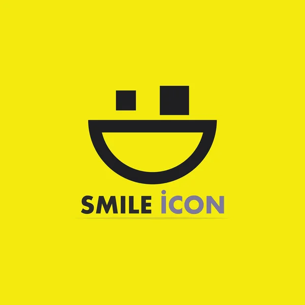 Icono Sonrisa Sonrisa Diseño Del Vector Del Logotipo Feliz Emoticono — Archivo Imágenes Vectoriales