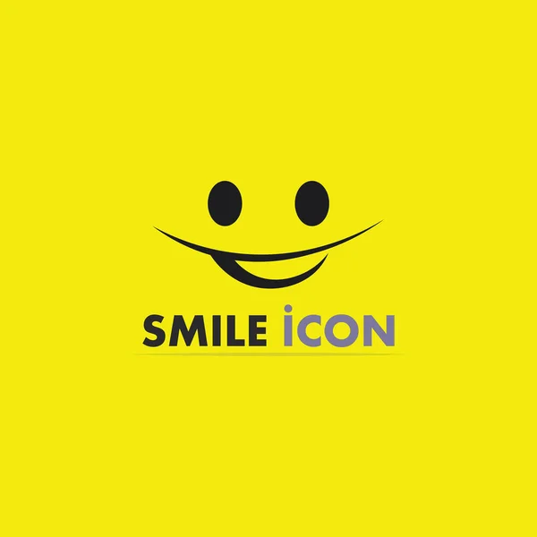 Glimlach Pictogram Glimlach Logo Vector Ontwerp Gelukkig Emoticon Zakelijk Grappig — Stockvector