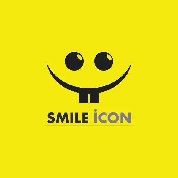 Sourire Icône Sourire Logo Vectoriel Design Heureux Emoticon Entreprise Design — Image vectorielle