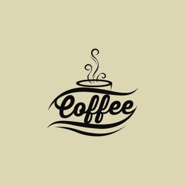 Kahve fincanı Logo Şablon vektör tasarımı