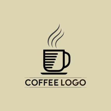Kahve fincanı Logo Şablon vektör tasarımı