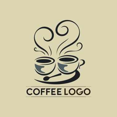 Kahve fincanı Logo Şablon vektör tasarımı
