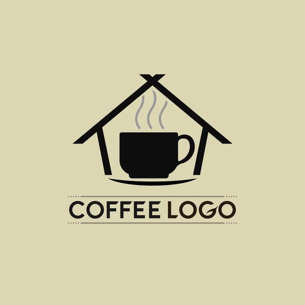 Koffiecup Logo Template Vector Pictogram Ontwerp — Stockvector